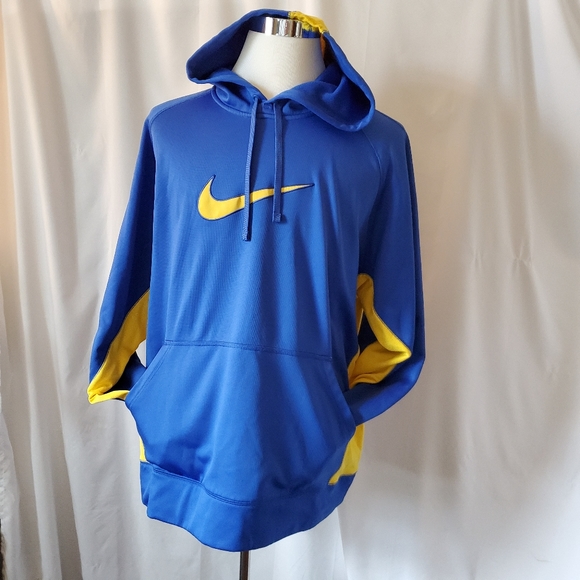 blue and yellow nike hoodie